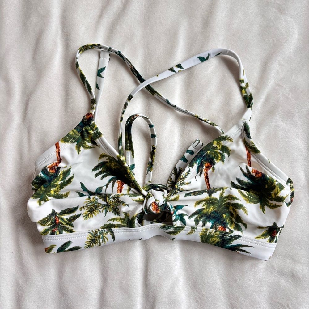 Tropical Print Bikini Top